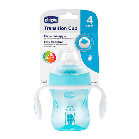 Vaso de transición 4 meses+  azul Chicco