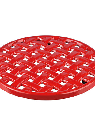 Salvamanteles de hierro fundido 20cm rojo. Kuchenprofi