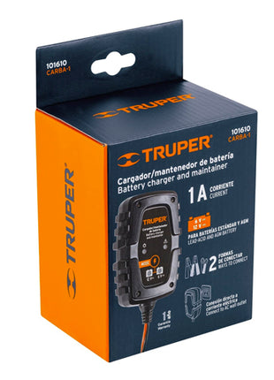 Cargador de 1 A para baterías de 6 y 12V Truper