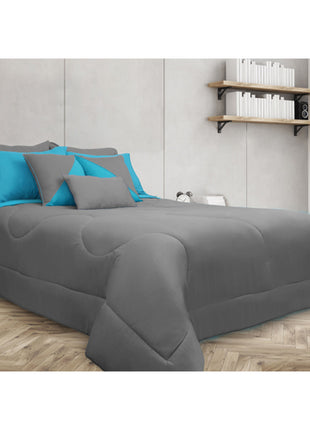 Set de Cama Colors turquesa-gris Individual Spring Air