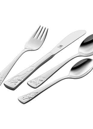 Zwilling Juego de cubiertos Teddy 1026657 plata para niños de 4 piezas