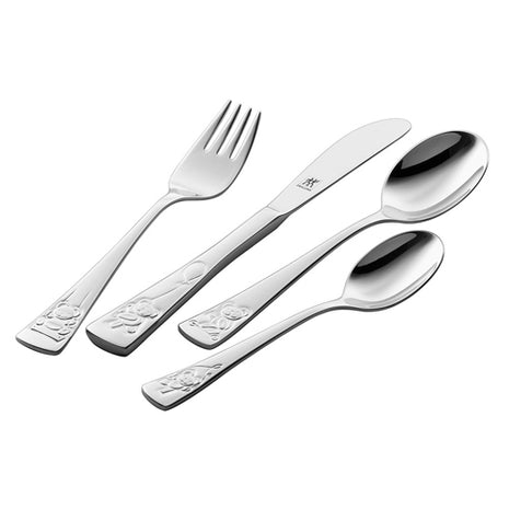 Zwilling Juego de cubiertos Teddy 1026657 plata para niños de 4 piezas