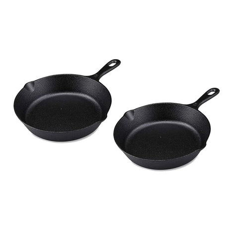 Vencor sartenes Mod. 1225016, color: negro de hierro fundido con 2 pzs de 26 cm