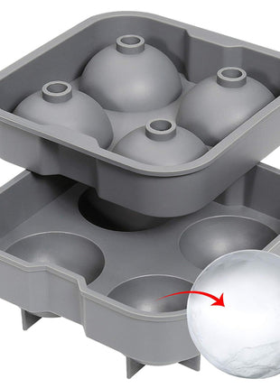 Cilio molde para hielo Mod. 150865, color: gris, es redondo de silicón 12x12