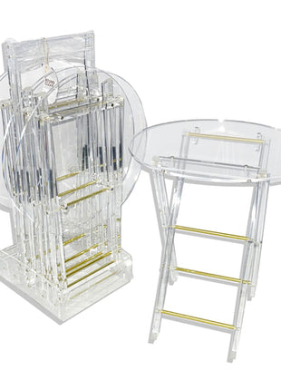 Brang set de mesas Mod. 1524, round clear con 4 pzs.