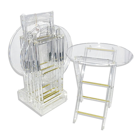 Brang set de mesas Mod. 1524, round clear con 4 pzs.