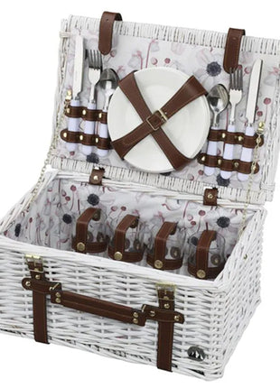 Cilio Canasta de picnic 156577 blanco para 4 personas
