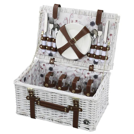 Cilio Canasta de picnic 156577 blanco para 4 personas