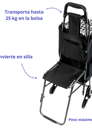 Carro de mandado con silla negro 1634 Brang