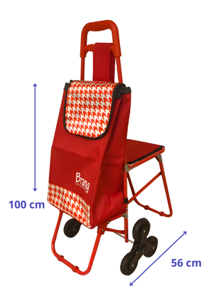Carro de mandado con silla rojo 1635 Brang