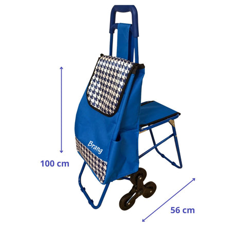 Carro de mandado con silla azul 1636 Brang
