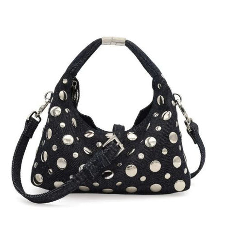 Cloe Bolsa Hobo Mini Denim Con Estoperoles Color Azul 1BLCP26986MAR