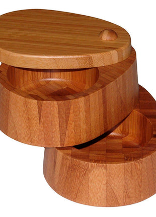 Especiero doble con tapa magnética Totally Bamboo