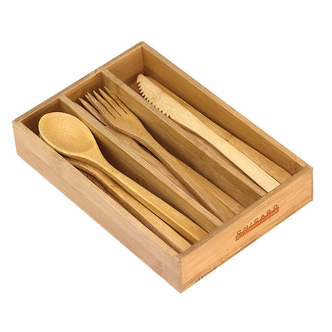 Juego de cubiertos de bambú reutilizables de 12 piezas Totally Bamboo