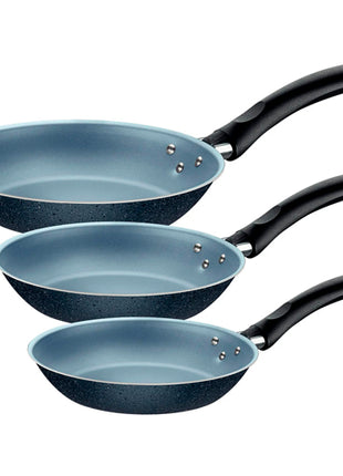 Tramontina Juego Sartenes 3 piezas 20298271 azul de aluminio con revestimiento interno de antiadherente Starflon T1