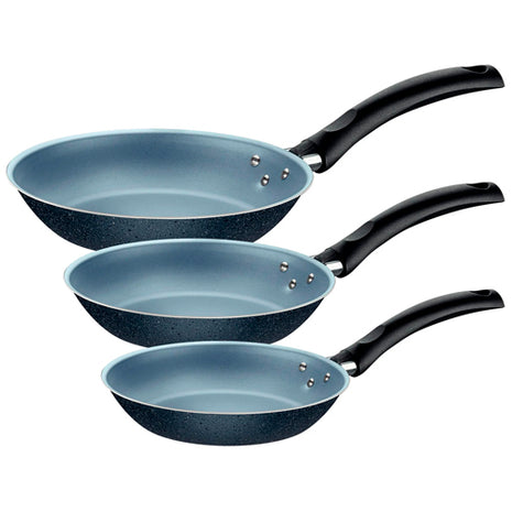 Tramontina Juego Sartenes 3 piezas 20298271 azul de aluminio con revestimiento interno de antiadherente Starflon T1