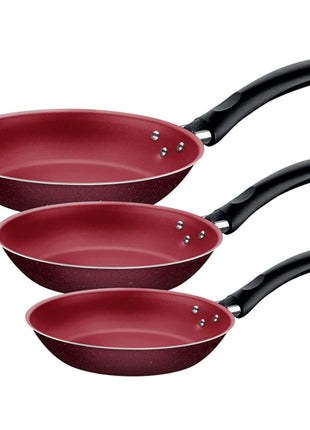 Tramontina Juego de Sartenes 3 piezas 20298971 rojo de aluminio con revestimiento interno de antiadherente Starflon T1