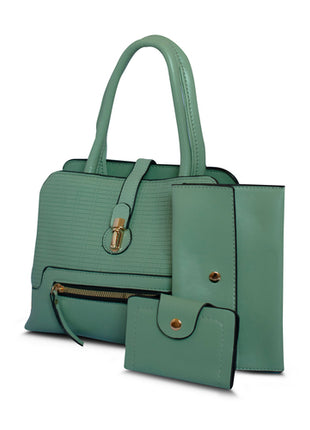 Gogo bolsa Mod. 207-2-VDE, color: verde, para dama con tarjetero y cartera