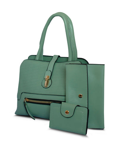 Gogo bolsa Mod. 207-2-VDE, color: verde, para dama con tarjetero y cartera