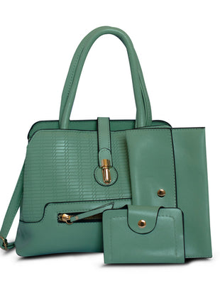 Gogo bolsa Mod. 207-4-VDE, color: verde, para dama con tarjetero y cartera