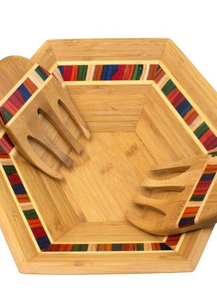 Totally Bamboo ensaladera Mod. 209571 con garras folclor