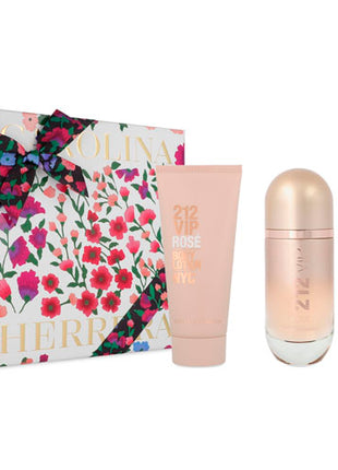 Carolina Herrera Set 212 VIP Rosé Pefume EDP 80ml, Crema Corporal 100ml y Spray 10ml Dama
