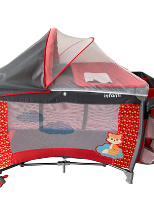 Infanti cuna de viaje idara fox Mod. 232NPCU80429FWR, color: rojo con negro
