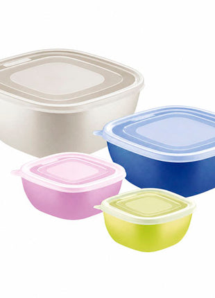 Tramontina Juego de Potes MixColor 25099997 con tapa transparente 8 piezas