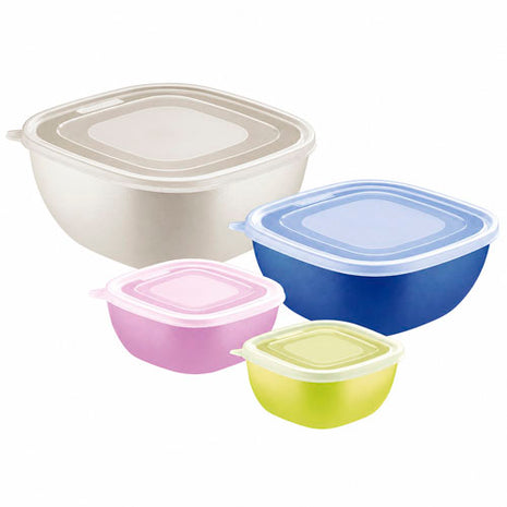 Tramontina Juego de Potes MixColor 25099997 con tapa transparente 8 piezas