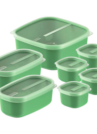 Tramontina Juego de Potes MixColor 25499209 verde con tapa transparente 7 piezas