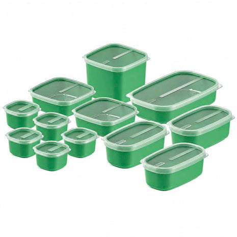 Tramontina Juego de Potes MixColor 25499215 verde con tapa transparente 12 piezas