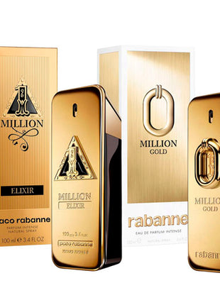 Combo Paco Rabanne Million Gold Iintense - PRMGIC 100ml + Million Elixir Intense - PROME - 304 100ml