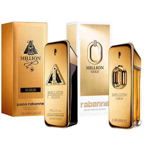 Combo Paco Rabanne Million Gold Iintense - PRMGIC 100ml + Million Elixir Intense - PROME - 304 100ml