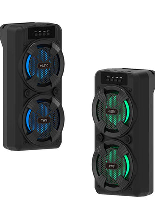 Combo Misik 2 Bocinas Bafle Bluethooth Negro- MS209