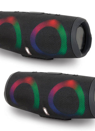 Combo Misik 2 Bocinas Bluethooth MS279NG con Luz Led Negro
