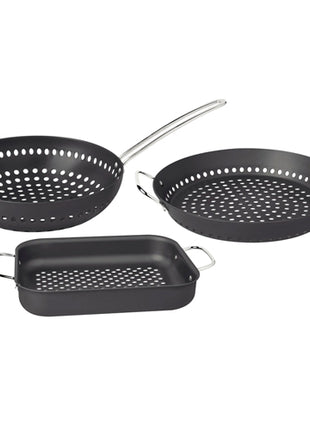 Combo Tramontina Parrilla 20846028 + Parrilla 20889030 + Wok 20847026 Gris