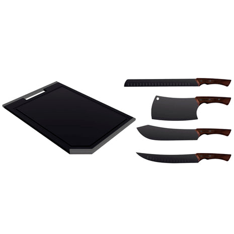 Combo Tramontina Cuchillo 22841110 + Cuchillo 22844110 + Cuchillo 22845107 + Cuchillo 22842112 + Tabla de corte 25058100