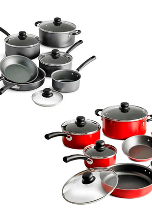Combo Tramontina Batería de Cocina Simple Cooking 9 Piezas 80112646 + Batería de Cocina Primaware 10 Piezas 80119542