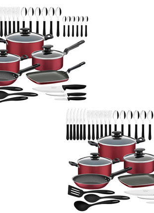 Combo Tramontina 2 Kit de Cocina Loreto 38 Piezas Rojo 27899328