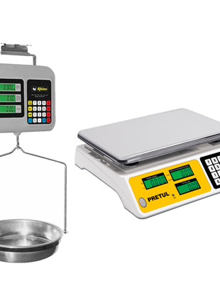 Combo Pretul Báscula Electrónica Multifunciones 40kg + Rhino Báscula Electrónica Colgante 30kg