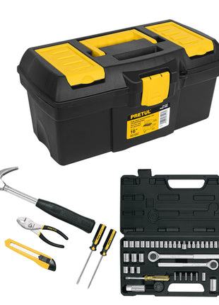 Combo Pretul Caja Para Herramientas CHP-16CP + Juego 6Herramientas JGO-CAS6 + Herramientas Mecánicas 24219