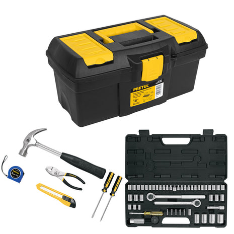 Combo Pretul Caja Para Herramientas CHP-16CP + Juego 6Herramientas JGO-CAS6 + Herramientas Mecánicas 24219