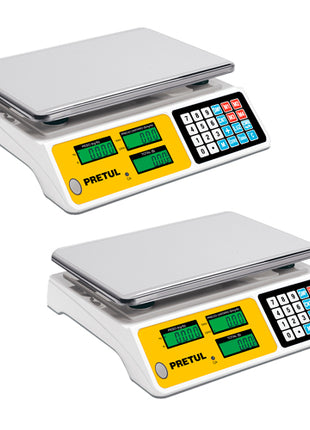 Combo Pretul 2 Básculas Electrónicas Mod. BASE-40P 40Kg