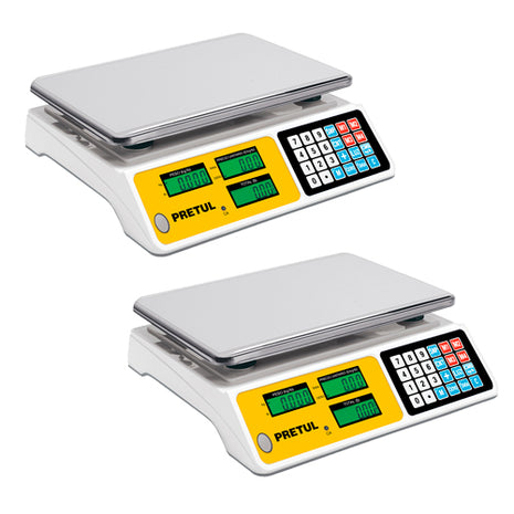 Combo Pretul 2 Básculas Electrónicas Mod. BASE-40P 40Kg