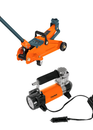 Combo Truper Gato Hidráulico 14944 2 Ton. + Compresor de Aire COMP-12 12V