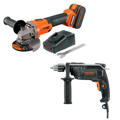 Combo Truper Esmeriladora ESMI-20 + Rotomartillo Industrial ROTO-1/2N6