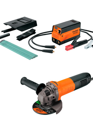 Combo Truper Mini Soldadora SOIN-100MT Inversora + Esmeriladora ESMA-4-1/2A12 Angular