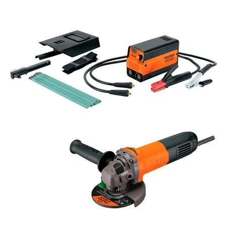 Combo Truper Mini Soldadora SOIN-100MT Inversora + Esmeriladora ESMA-4-1/2A12 Angular