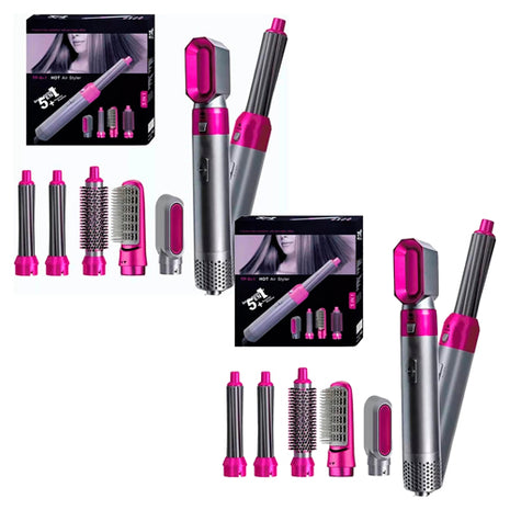Combo Hot Airstyler 2 Cepillos Secador - CSC5 Plata 5 en 1