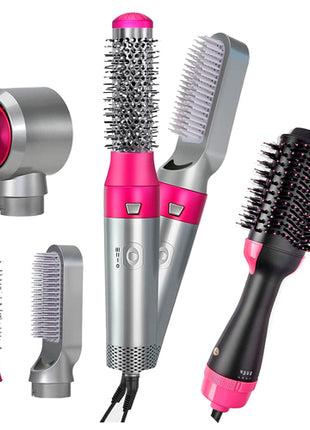Combo Hot Airstyler Cepillo para Cabello 3 en 1 Plata - CSC3 + Hot Air Brush Cepillo Secador Negro - CEIC01